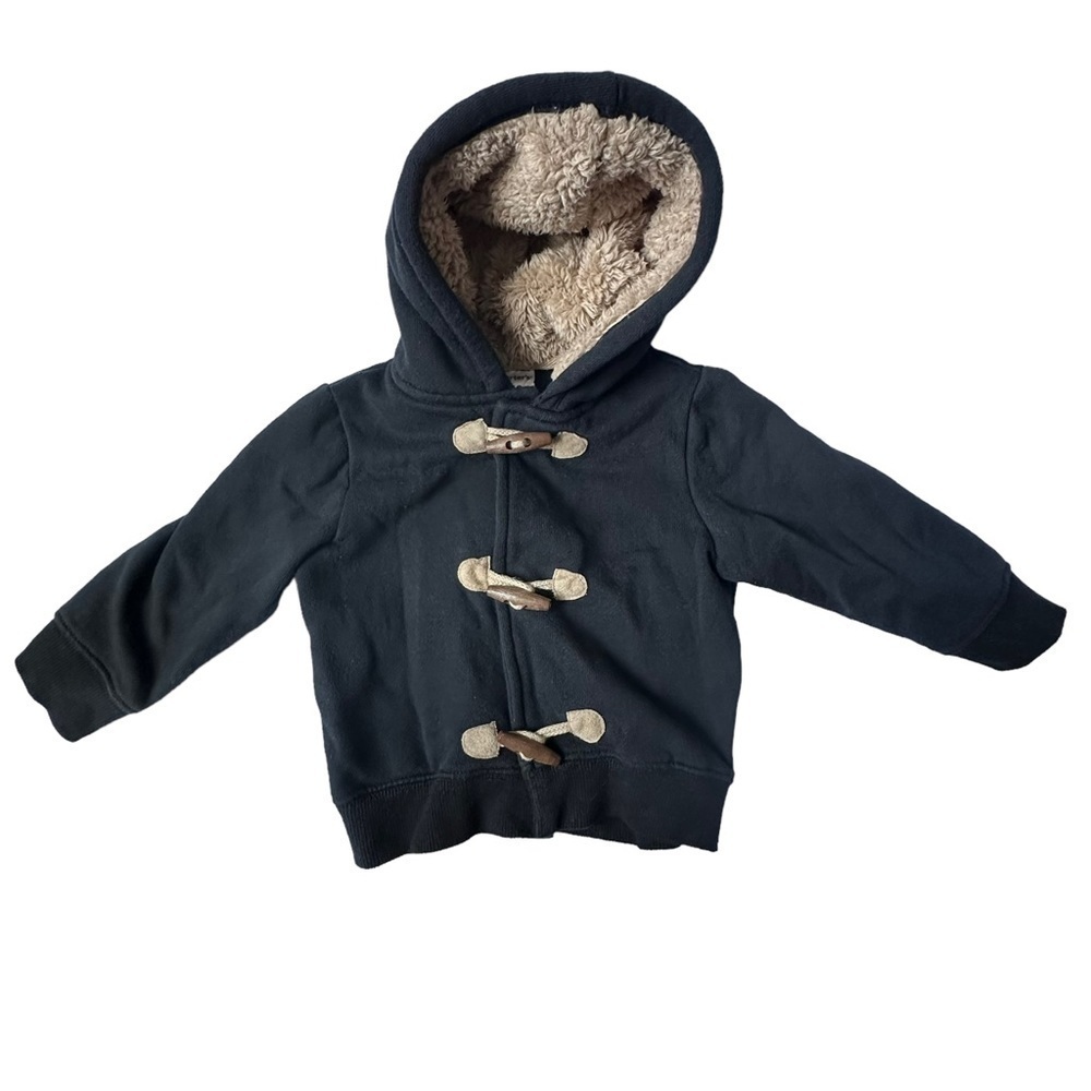 Carter's Navy Faux Fur Lined Jacket with Toggle buttons Size 12M